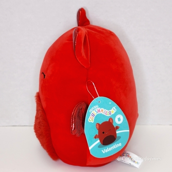 VALENTINE 🦇 FTM Red Sparkly Bat Original Squishmallow by Kelly Toy ☆ NWT ☆ - Picture 2 of 8